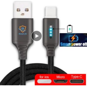Auto Power Off Cable, Automatic Power-Off Charge Cable, Automatically Turning Off Cable, Auto Disconnect Charging Cable, Timing Cut Off Data Cable, Intelligent power-off Cable, Extend Battery Life,