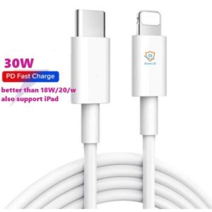 30W Cable, iPhone12 Cable, PD Fast Charging Cable for iPhone 12, Type-C to Lightning Cable, USB-C to Lightning Cable, Type-C Charging Data Cable, USB-C Data Charge Cable, Apple 12 Cable,