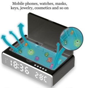 M6025Q Alarm Clock Wireless Charging Disinfection Box W286 Clock Wireless Charge Disinfection Box