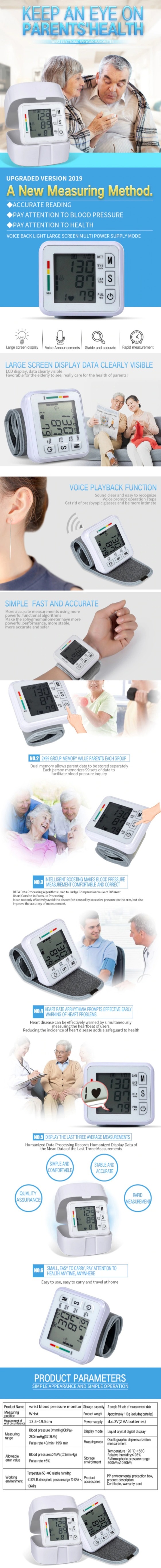 Blood Pressure Monitor, KWL-W01, Sphygmomanometer, sphygmometer, Wrist Automatic Sphygmomanometer, Digital Sphygmomanometer, Blood Pressure Meter,