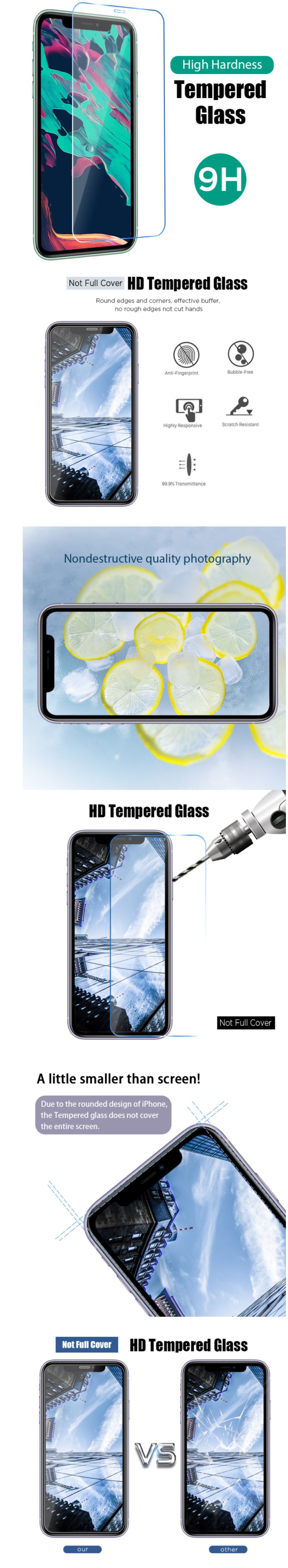 iPhone 12 Screen Protector, iPhone 12 Screen Film, iPhone 12 Tempered Glass, iPhone 12 Screen Glass, Screen Protection Film for iPhone12 iPhone 12 Pro Max Min,