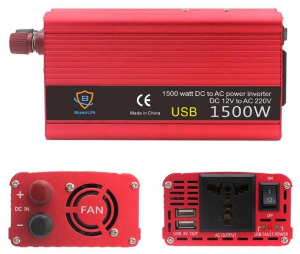 Modified Sine Wave Inverter, 1500 Watt DC to AC Power Inverter, DC 12V to AC 220V Inverter, LVYUAN DX-GAX1500W, 2000W Universal Car Inverter, Auto Accessories,