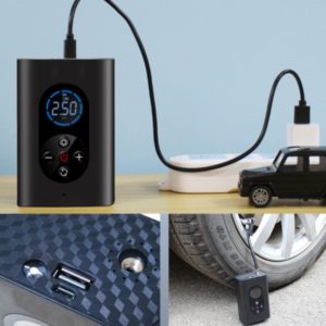 150PSI Rechargeable Car Air Inflator Pump with LED Lamp for Car Motorcycle Bicycle Tyre Tire Balls Wireless Mini Auto Air Pump