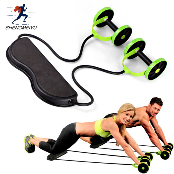 AB Wheels Roller Stretch Elastic Abdominal Resistance Pull Rope Tool Abdominal Muscle Trainer Exercise Home Fitness Equipment