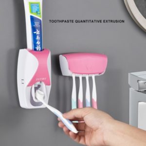 Automatic Toothpaste Dispenser, Toothpaste Squeezer, Hanging Toothbrush Holder,