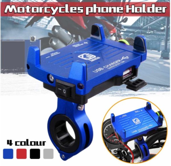 Bike Motorcycle Phone Charger Holder Bracket With USB Charger for Motorbike Mountain Bike Holder r Handlebar Clip