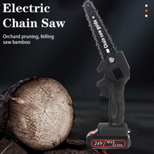 Drillpro Electric Chain Saw Guide Pruning ChainSaw Cordless Garden Tree Logging Trimming Saw Woodworking Cutter Tool Kits