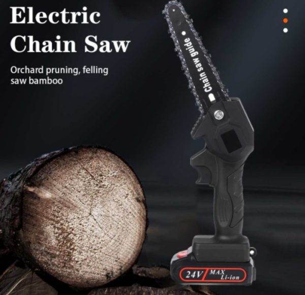 Drillpro Electric Chain Saw Guide Pruning ChainSaw Cordless Garden Tree Logging Trimming Saw Woodworking Cutter Tool Kits