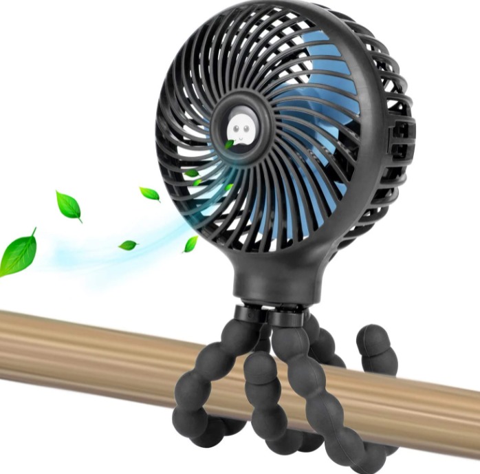 Stroller Fan Hand Held Rechargeable USB Bladeless Small Folding Fans Mini Ventilator Silent Table Outdoor for Xiaomi Cooler