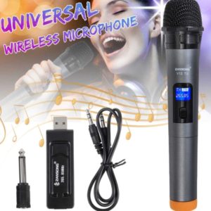 V12 Wireless Microphone Universal UHF Handheld Wireless Microphone Karaoke MIC Sound Amplifier with USB Receiver