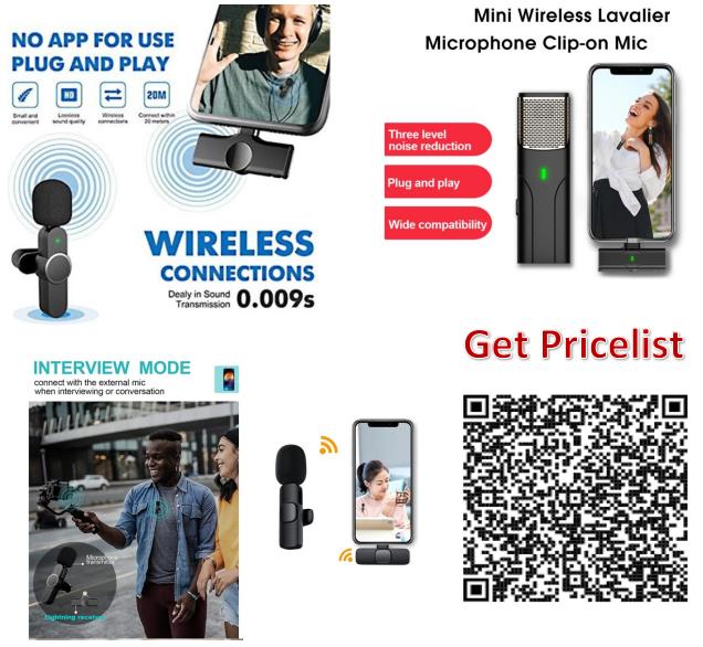 No App Wireless Microphone iPhone, Plug and Play Microphone for Mobile Phone, W1 Mini Portable Microphone Mic, Type-C Phone Microphone, iPhone Lightning Microphone, Mac Airbook Pro Microphone,