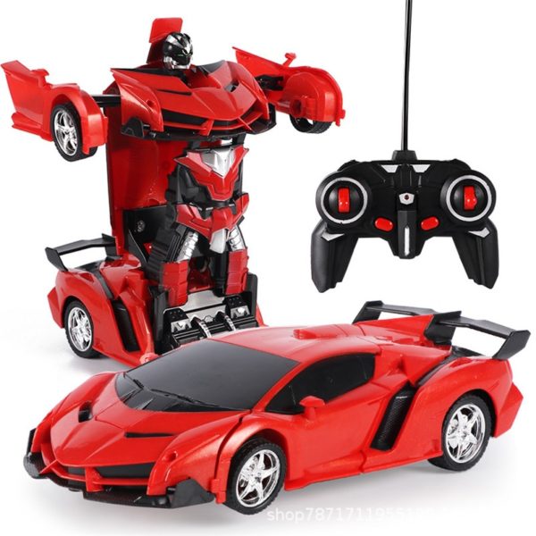 BOSEUS 2 in 1 Electric RC Car Transformation Robots Children Boys Toys Outdoor Remote Control Sports Deformation Car Robots Model Toy