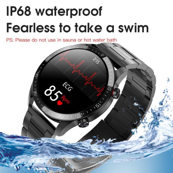 GADGETSCN ECG Smart Watch Men Heart Rate Sports Fitness Tracker IP68 Waterproof Luxury Bluetooth Call Smartwatch - Image 6