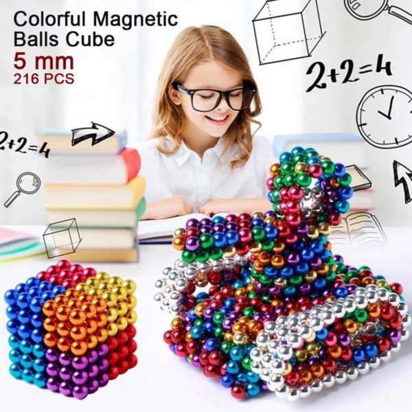 BOSEUS 226pcs 0.2in Magnetic Stones Toy Creativity Development DIY Magnetic Beads Toy for Kids Age 14 - Image 2