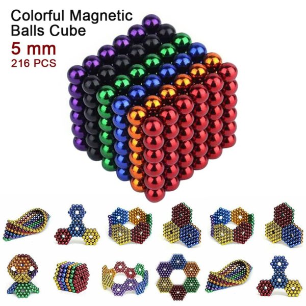 BOSEUS 226pcs 0.2in Magnetic Stones Toy Creativity Development DIY Magnetic Beads Toy for Kids Age 14 - Image 4