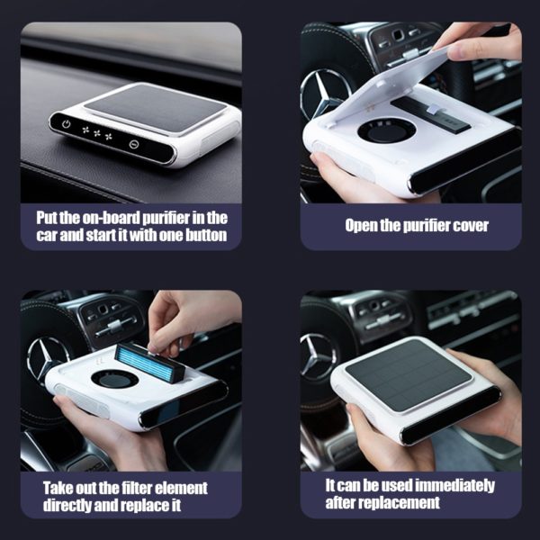 BOSEUS 3 Modes Car Air Purifier Solar Powered 5V 2.5W Eco-friendly Negative Ion Vehicle Air Cleaner Car Electrical Appliances - Image 2