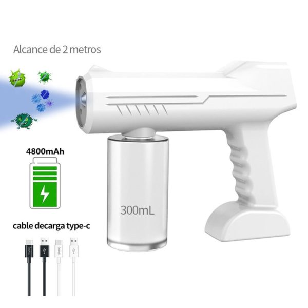 JOYLLON 300ML New Wireless Electric Sanitizer Sprayer Disinfects Blue Light Nano Steam Spray Gun Sterilizing Spray Gun With Touch Screen - Image 4