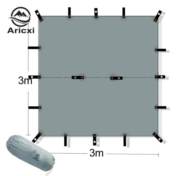 BOSEUS 15D silicone coated nylon ultra light tarp Outdoor awning tarp light weight portable camping shelter sunshade tent tarp