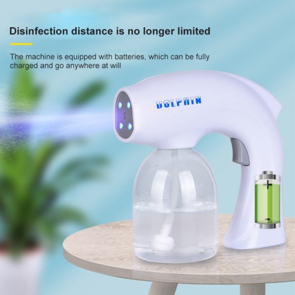 GADGETSCN Adjustable Nozzle Wireless ULV Electric Sanitizer Sprayer Nano Steam Spray Gun Disinfection Fogging Machine For Home Office - Image 3