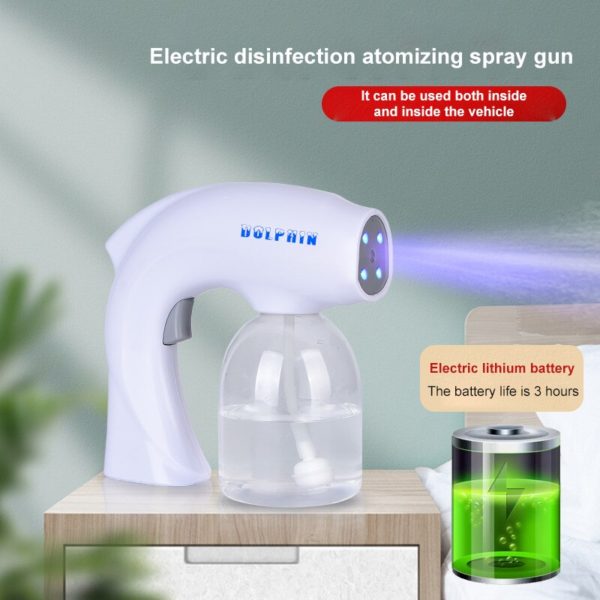 GADGETSCN Adjustable Nozzle Wireless ULV Electric Sanitizer Sprayer Nano Steam Spray Gun Disinfection Fogging Machine For Home Office