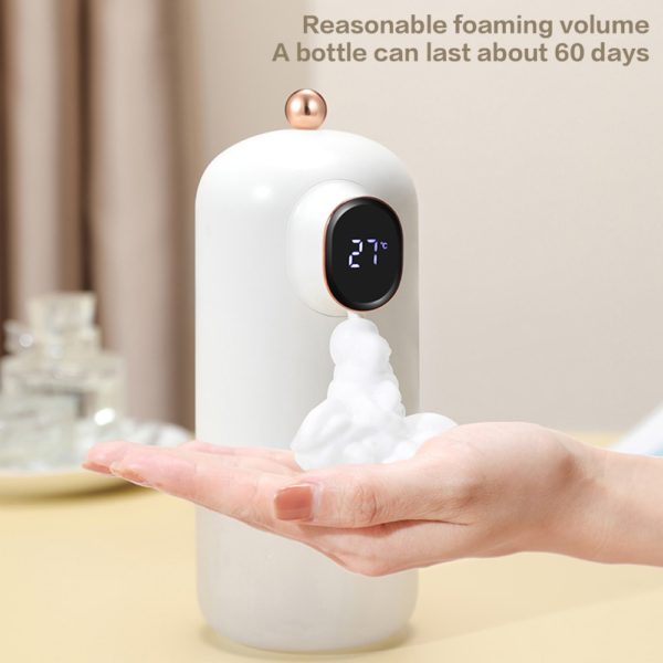 BOSEUS Automatic Liquid Foam Soap Dispenser Temperature Display Touchless Sensor Wall Mounted Hand Sanitizer Dispenser USB Rechargeable - Image 2