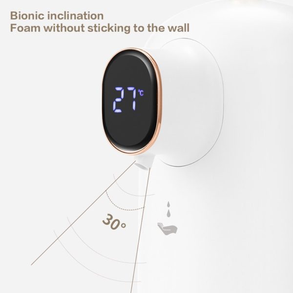 BOSEUS Automatic Liquid Foam Soap Dispenser Temperature Display Touchless Sensor Wall Mounted Hand Sanitizer Dispenser USB Rechargeable - Image 4