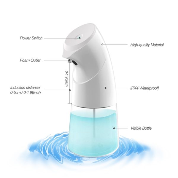 BOSEUS Automatic Soap Dispenser Foaming Infrared Motion Sensor Hand Sanitizer 450ml Portable Touchless Soap Dispenser Bathroom Product - Image 5