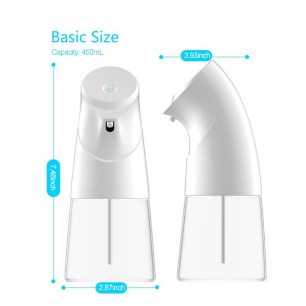 BOSEUS Automatic Soap Dispenser Foaming Infrared Motion Sensor Hand Sanitizer 450ml Portable Touchless Soap Dispenser Bathroom Product - Image 6