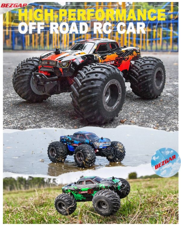 BOSEUS TM201 Remote Control Car,2.4GHz All-Terrain 15Km/h Off-Road RC Monster Truck Toy with Battery for Boys Kid Christmas Gift - Image 4