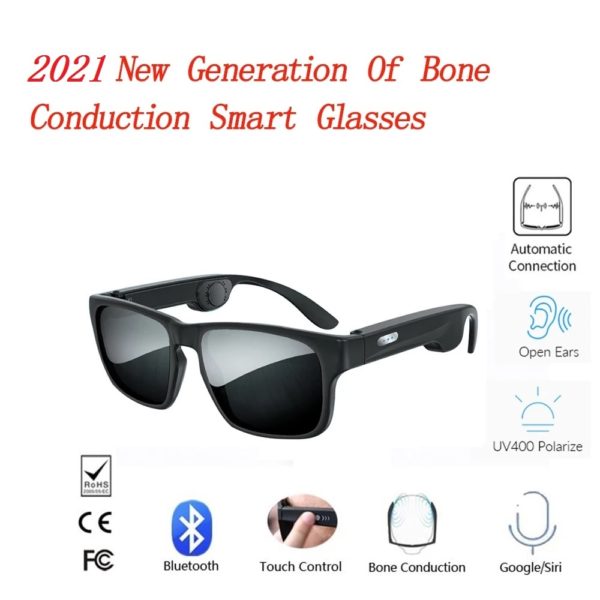 Bone Conduction Smart Glasses Bluetooth Sunglasses