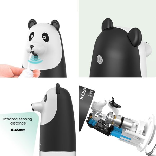 JOYLLON Cute Panda Rechargeable Foam Soap Dispenser Automatic Induction Machine Touchless Infrared Sensor Foaming Hand Washing Device - Image 5