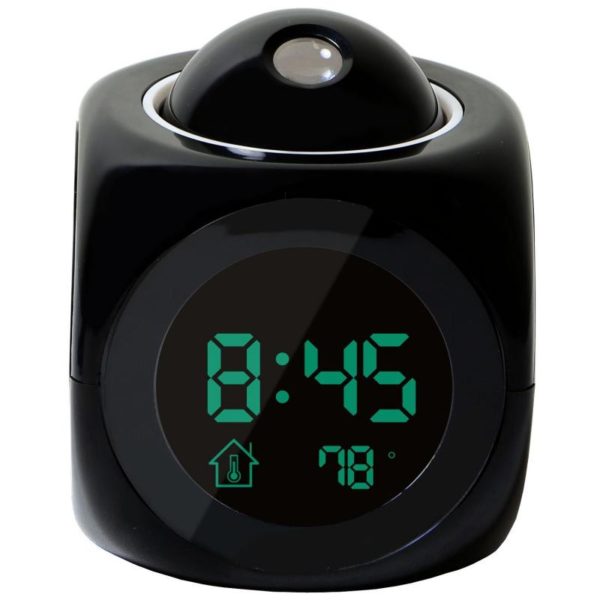 ANZELINK Digital Alarm Clock Electronic Desktop Clock Projection Digital Weather Alarm Clock LED Projector Home Clock Timer