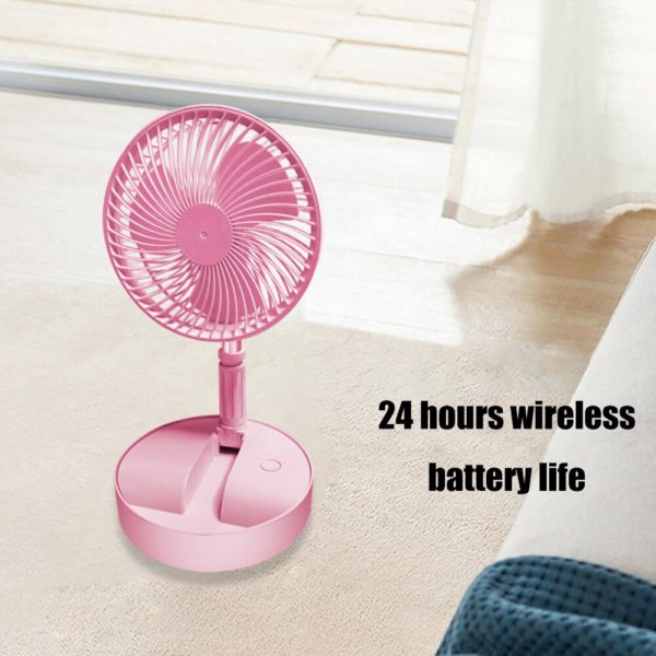 BOSEUS Folding Telescopic Floor Fan Summer Silent Student Desktop Fan USB Rechargeable Portable Household Mini Air Cooler Electric Fan - Image 2