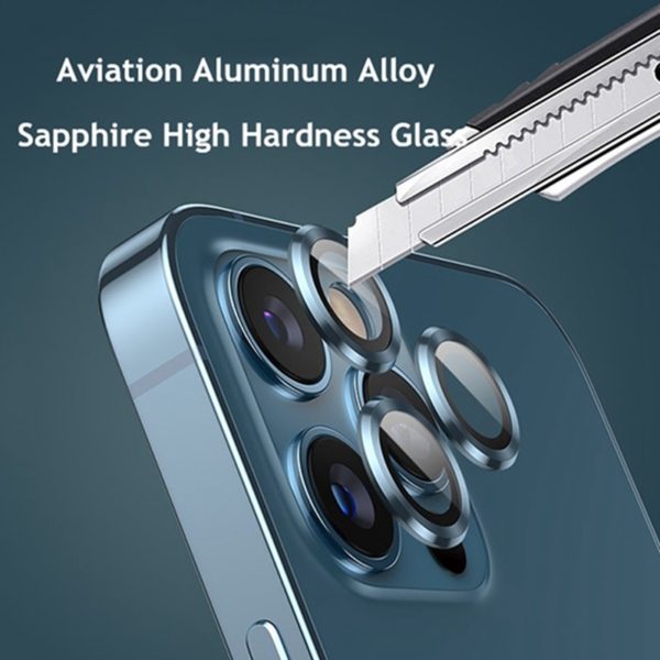 For iPhone 13 12 Pro Max Camera Lens Protectors Camera Metal Ring Glass for iPhone 11 12 13pro max 13mini 13pro Protective Cap - Image 3