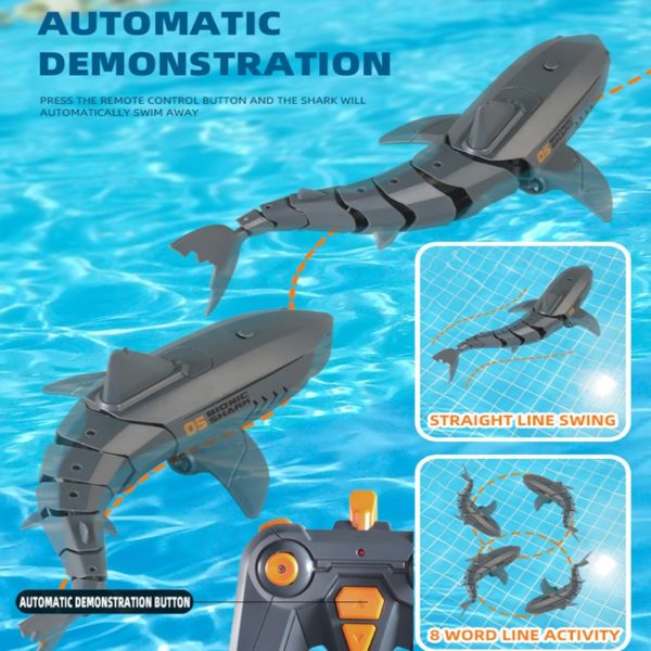 Funny RC Shark Toy Remote Control Animals Robots Bath Tub Pool Electric Toys for Kids Boys Children Cool Stuff Sharks Submarine - Image 5