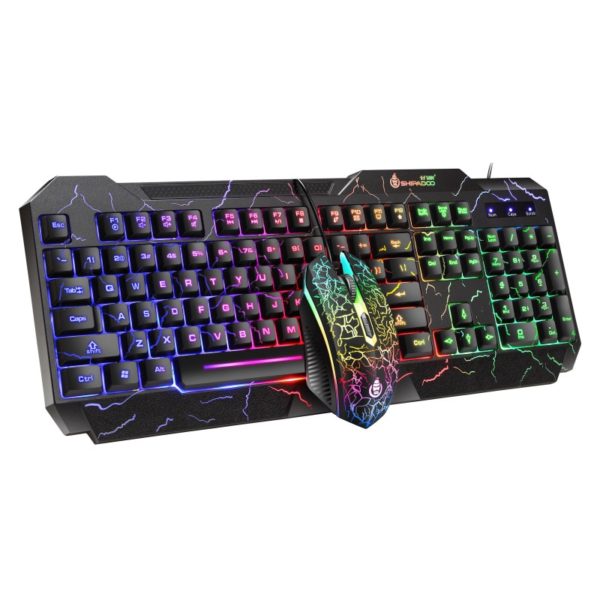 ANKOOL Gaming Keyboard Mouse LED Breathing Backlight Ergonomics Pro Combos USB Wired Full Key Professional Mouse Keyboard 4 In1 - Image 5