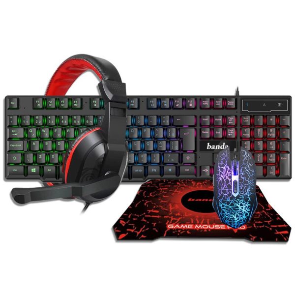 ANKOOL Gaming Keyboard Mouse LED Breathing Backlight Ergonomics Pro Combos USB Wired Full Key Professional Mouse Keyboard 4 In1 - Image 6