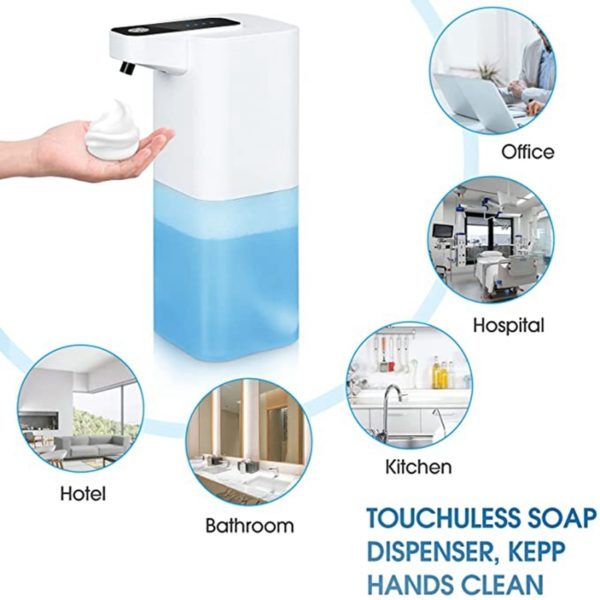 BOSEUS Hand Foam Liquid Soap Dispenser Automatic Soap Dispensers for Bathroom Touchless Dish Soap Dispenser Electric Hand Free - Image 2