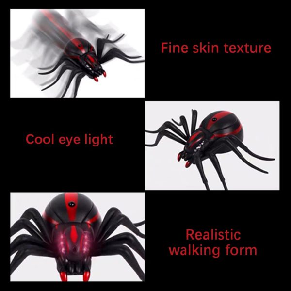 BOSEUS Infrared RC Toy Remote Control Realistic Mock Fake Spider Prank Tricky Jock Gift - Image 2