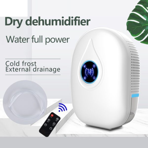 BOSEUS LCD Dry Dehumidifier Semiconductor Mini Portable Moisture Home Barthroom Absorber Cabinet Low Noise Remote Control Air Dryer