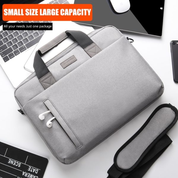 BOSEUS Laptop Bag case 13.3 14 15.6 17.3 inch Waterproof Notebook Bag for Macbook Air Pro 13 15 Computer Shoulder Handbag Briefcase Bag - Image 3