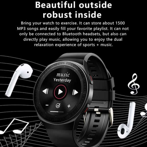 SIX6TECH MT-3 8G Memory Music Smart Watch Men Bluetooth Call Full Touch Screen Waterproof Smartwatch Recording Function Sports Bracelet - Image 2