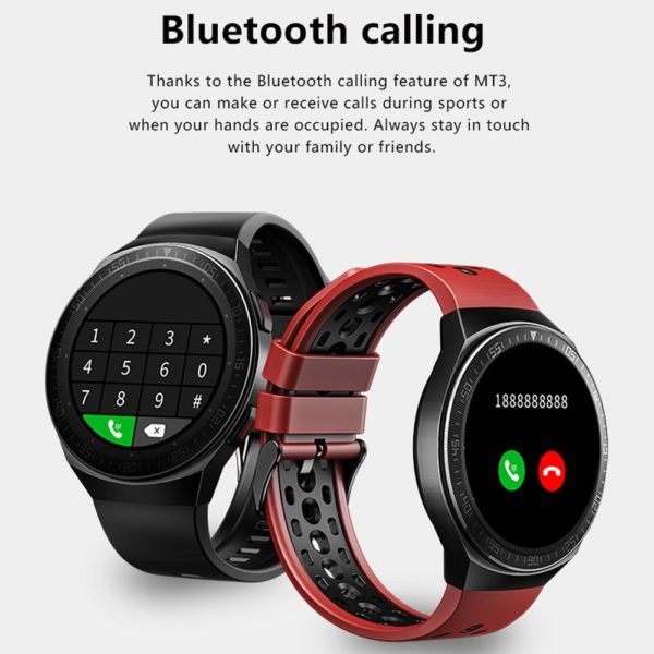 SIX6TECH MT-3 8G Memory Music Smart Watch Men Bluetooth Call Full Touch Screen Waterproof Smartwatch Recording Function Sports Bracelet - Image 3