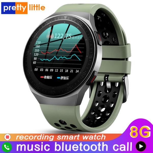 SIX6TECH MT-3 8G Memory Music Smart Watch Men Bluetooth Call Full Touch Screen Waterproof Smartwatch Recording Function Sports Bracelet