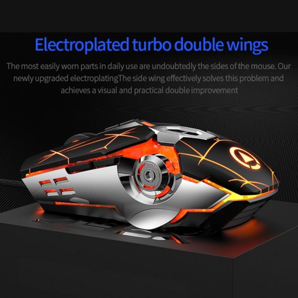 JOYLLON Mute USB Wired Mouse Seven Keys LED Luminous Game Mouse E- Sports Machinery Laptop Computer Accessories - Image 4