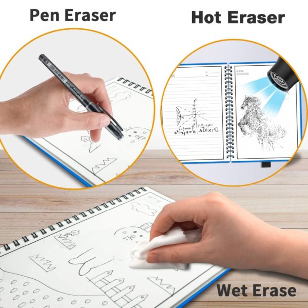 BOSEUS A5 B5 Smart Reusable Erasable Notebook Paper Microwave Wave Cloud Notepad Lined With Pen Dropshipping Customize Kids Gift - Image 4