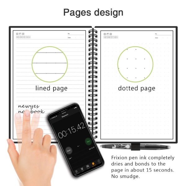 BOSEUS A5 B5 Smart Reusable Erasable Notebook Paper Microwave Wave Cloud Notepad Lined With Pen Dropshipping Customize Kids Gift - Image 5