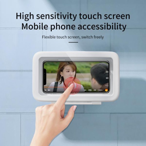 BOSEUS Shower Mobile phone holder Bath Wall Mounted Holder 360 free rotation touch screen Waterproof phone case stand - Image 2