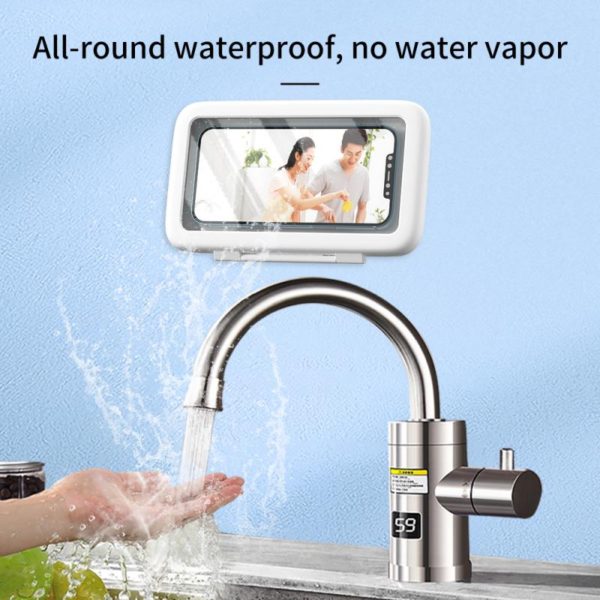 BOSEUS Shower Mobile phone holder Bath Wall Mounted Holder 360 free rotation touch screen Waterproof phone case stand - Image 3