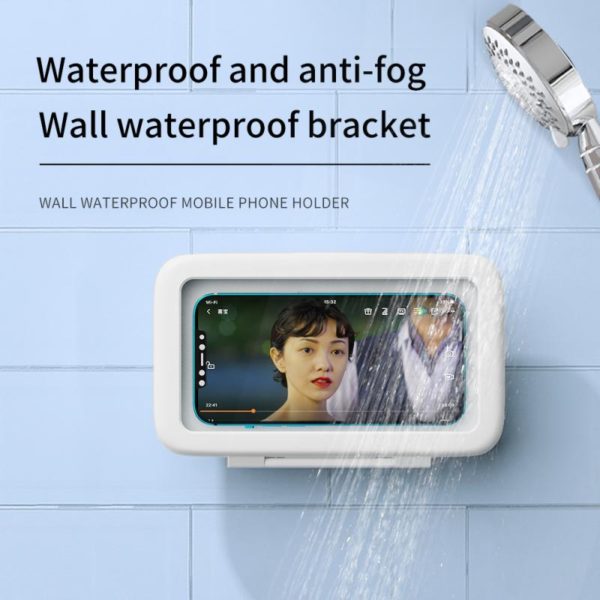 BOSEUS Shower Mobile phone holder Bath Wall Mounted Holder 360 free rotation touch screen Waterproof phone case stand